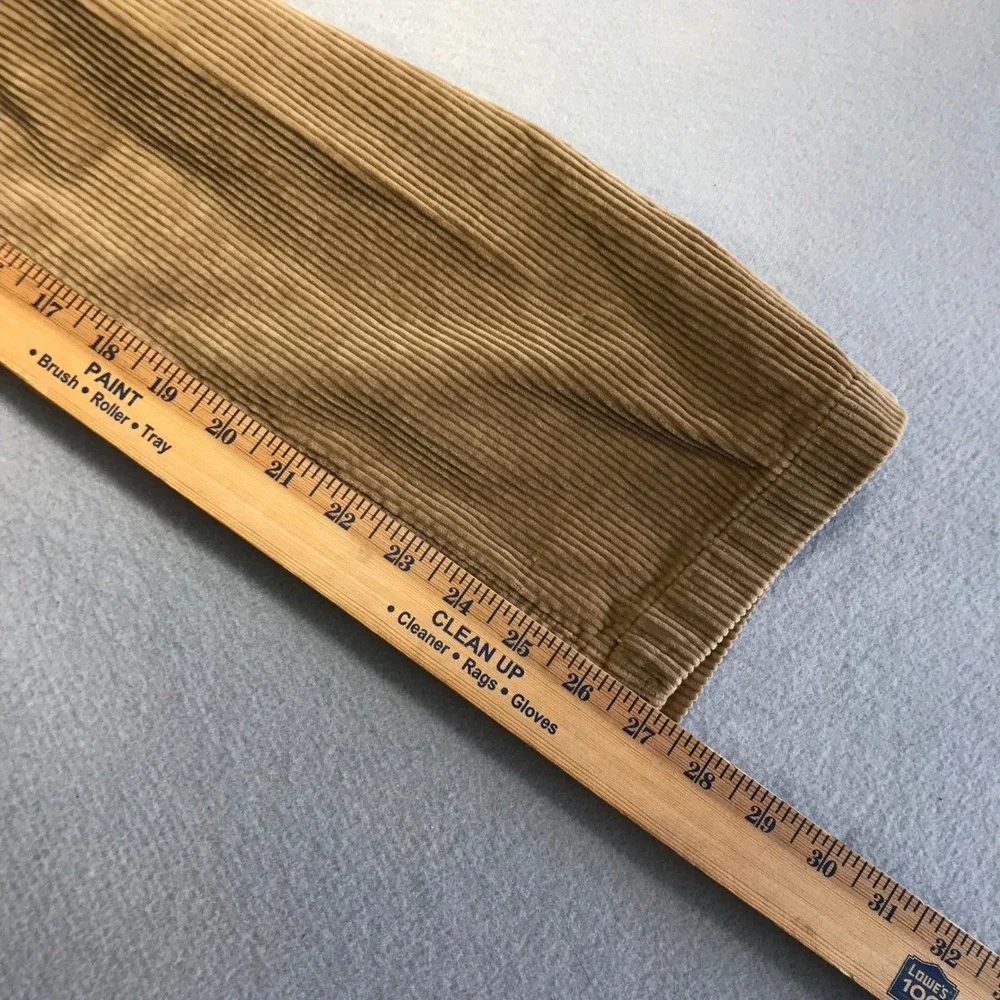 Polo Ralph Lauren Mens Classic Fit Corduroy Drawstring Pants Tan Brown Small